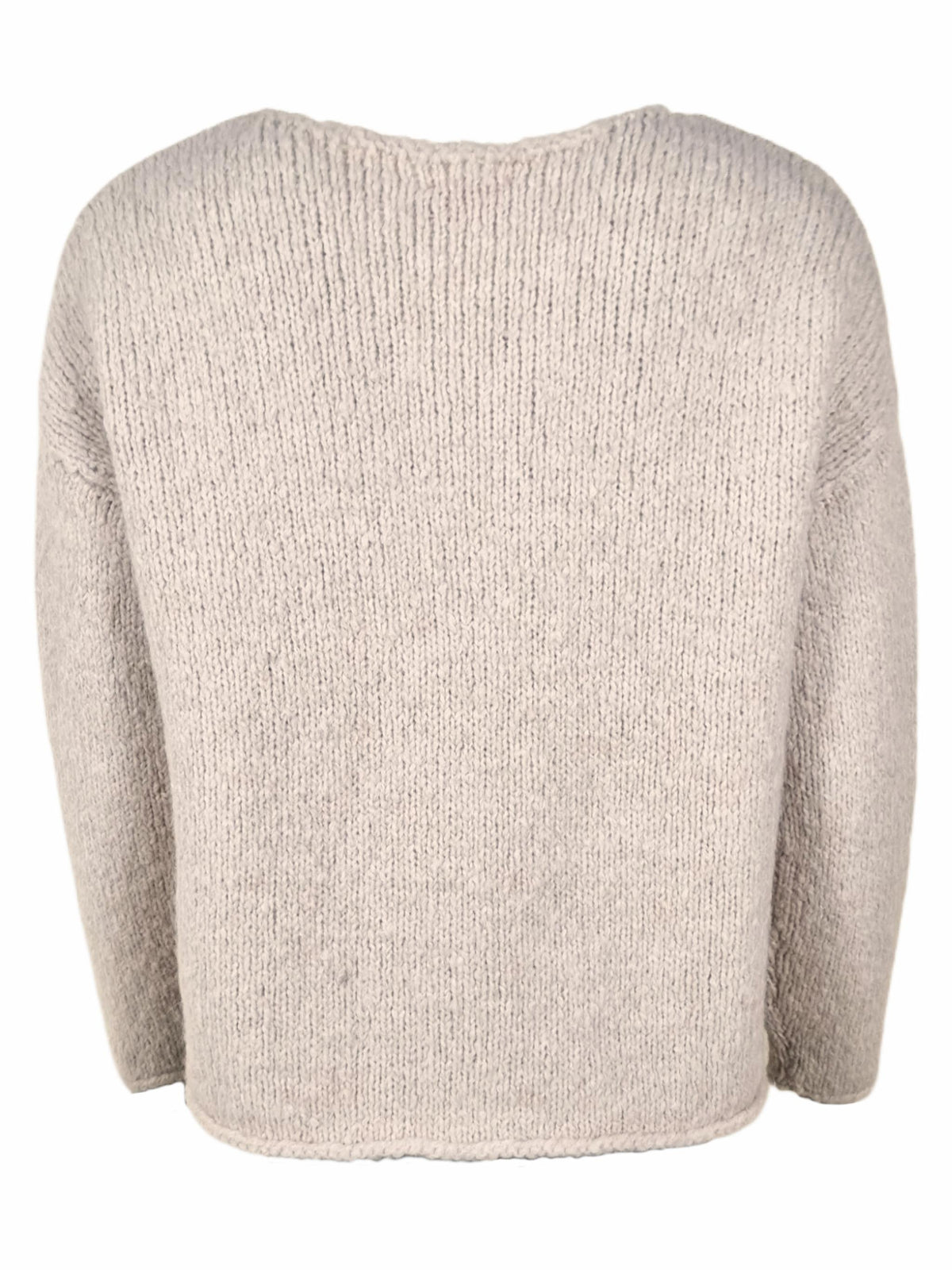 Damen Strickpullover mit Herzintarsie im Vorderteil aus Alpaka - Woll - Mischung - BrittaC