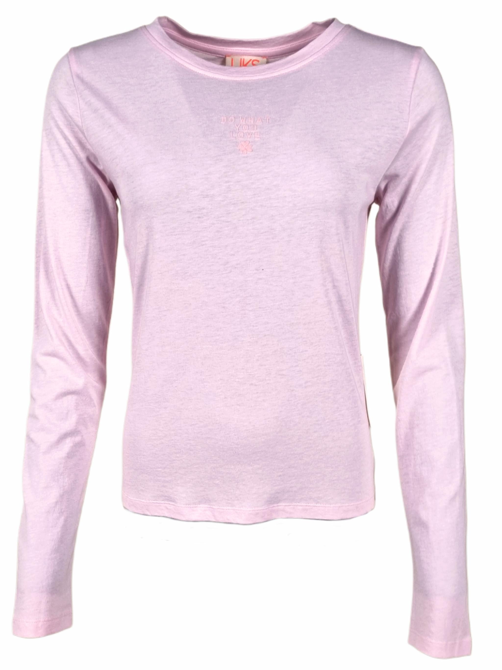 Damen Langarmshirt mit Flockprint aus Organic Cotton - Lyocell - Mischung - Pa