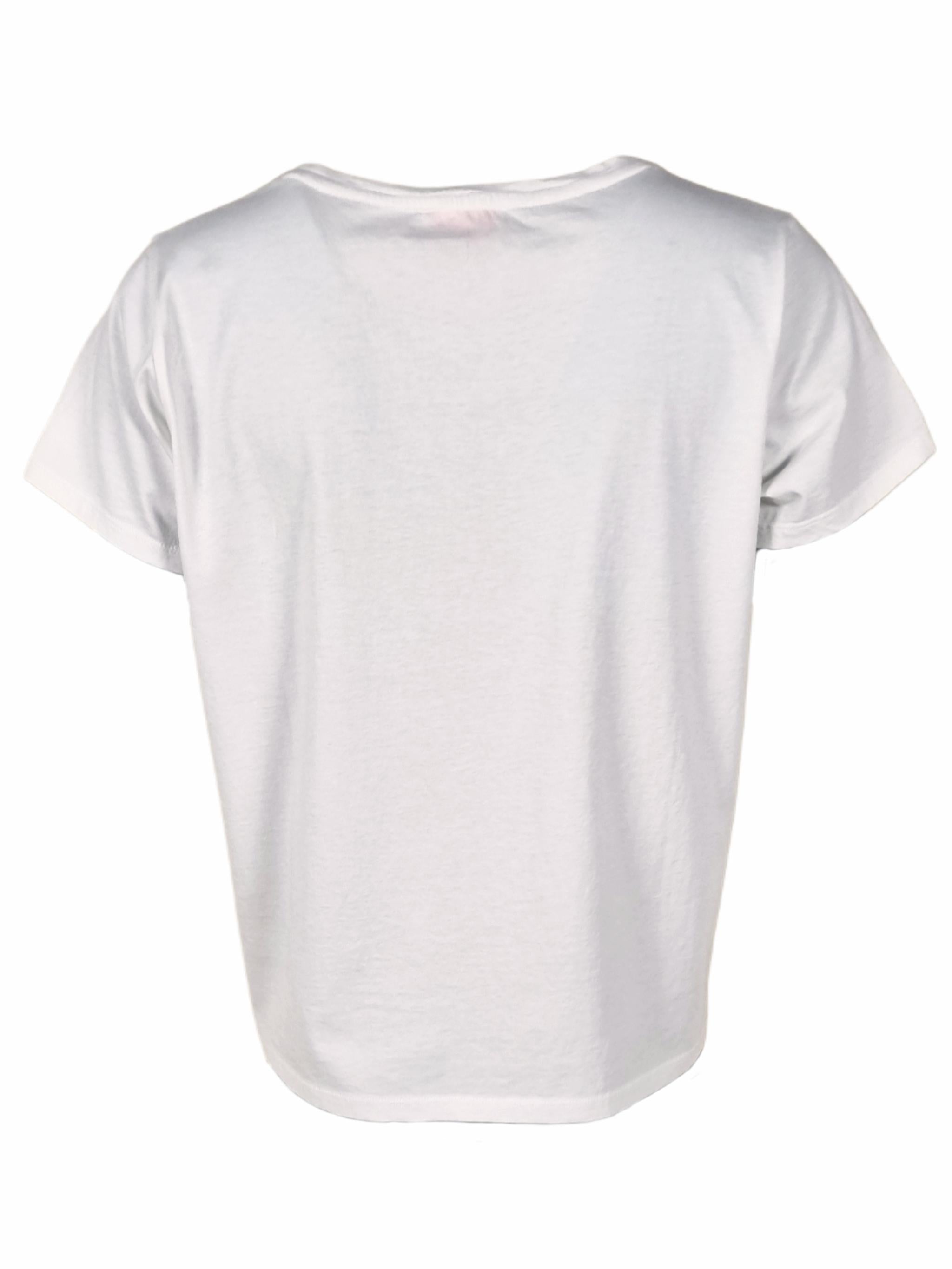 Damen TShirt mit Print Mesch Application aus Organic Cotton - PaulinaC