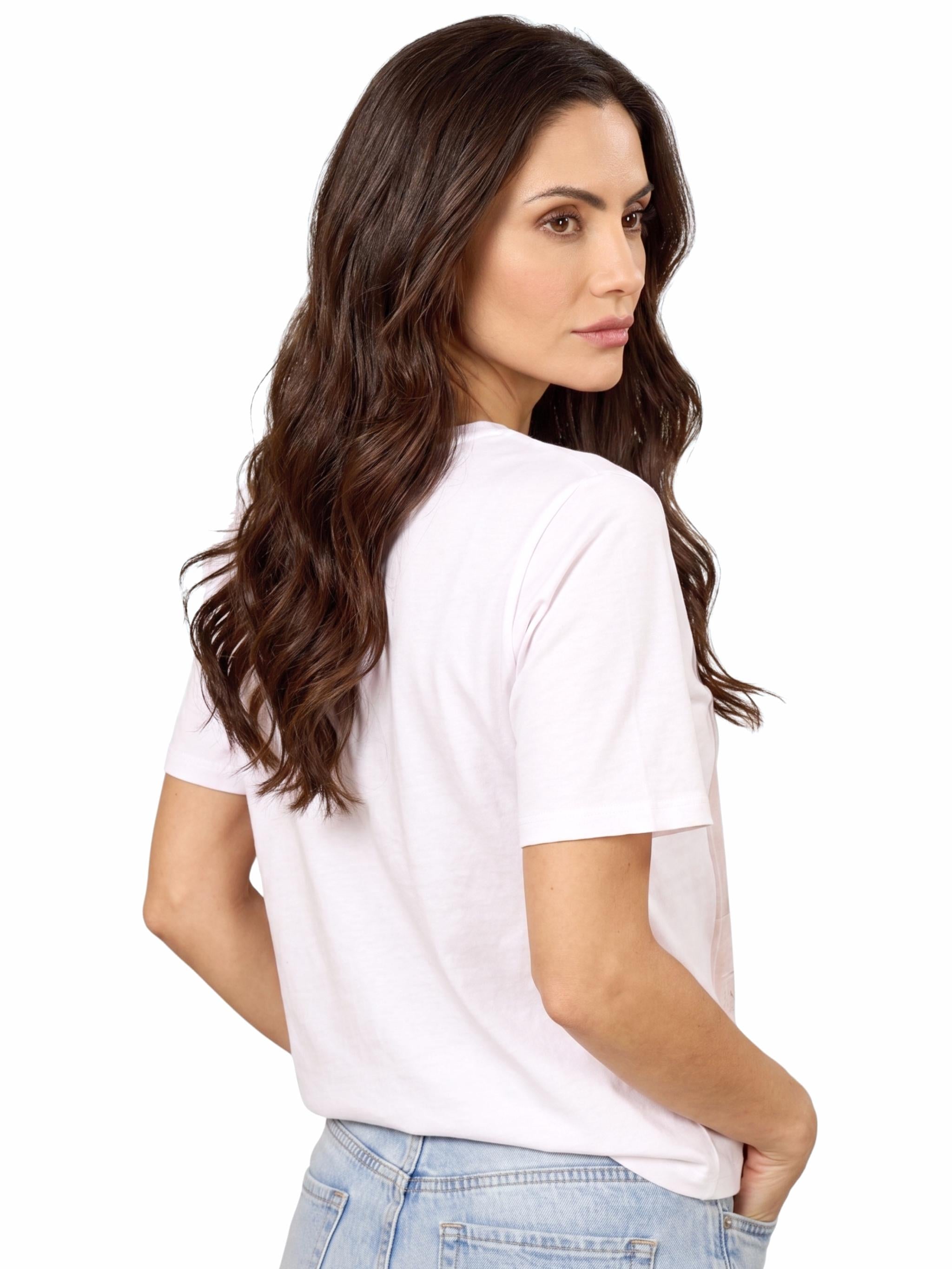 Damen TShirt mit Print Mesch Application aus Organic Cotton - PaulinaC