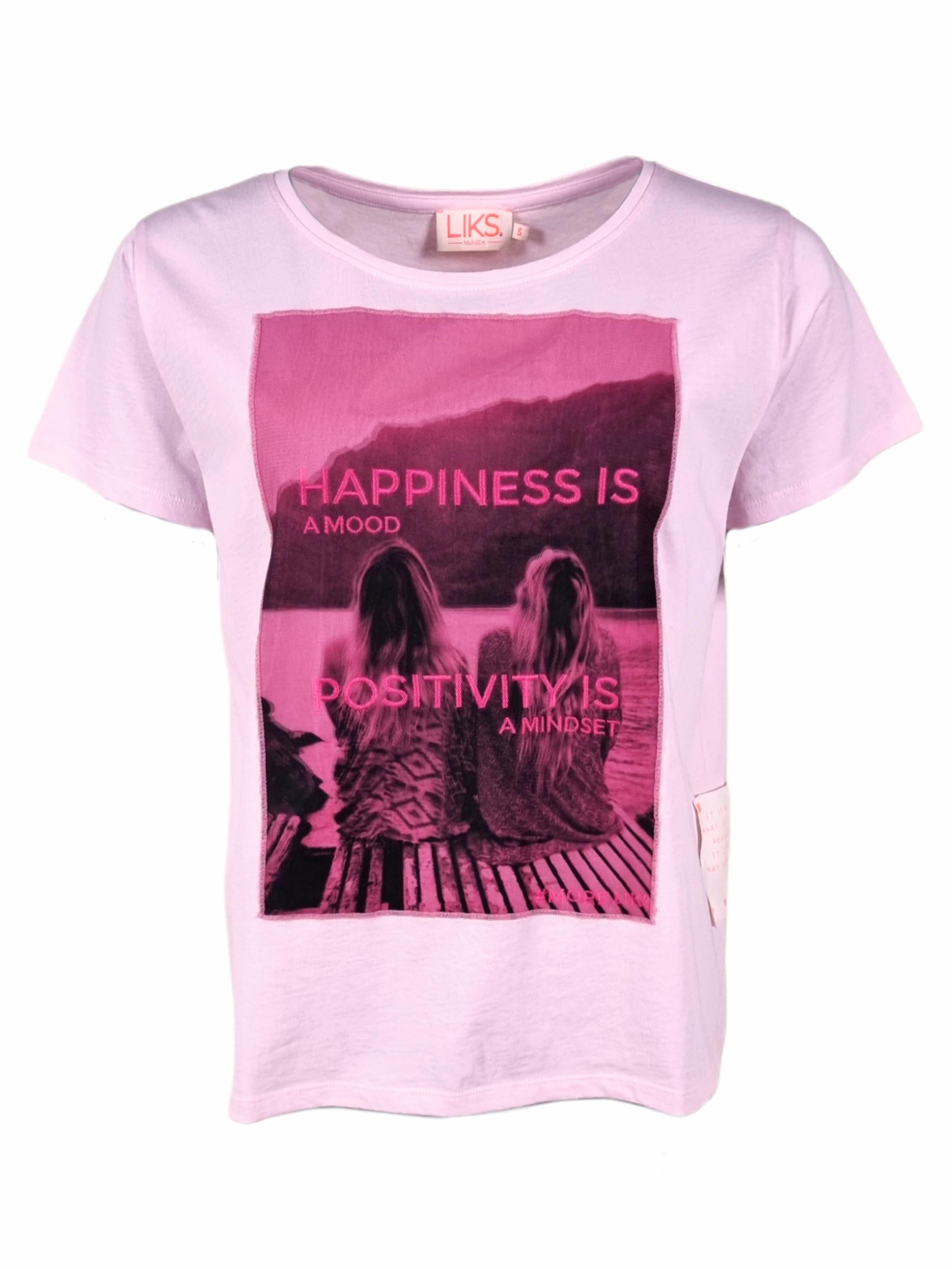 Damen TShirt mit Print Mesch Application aus Organic Cotton - PaulinaC