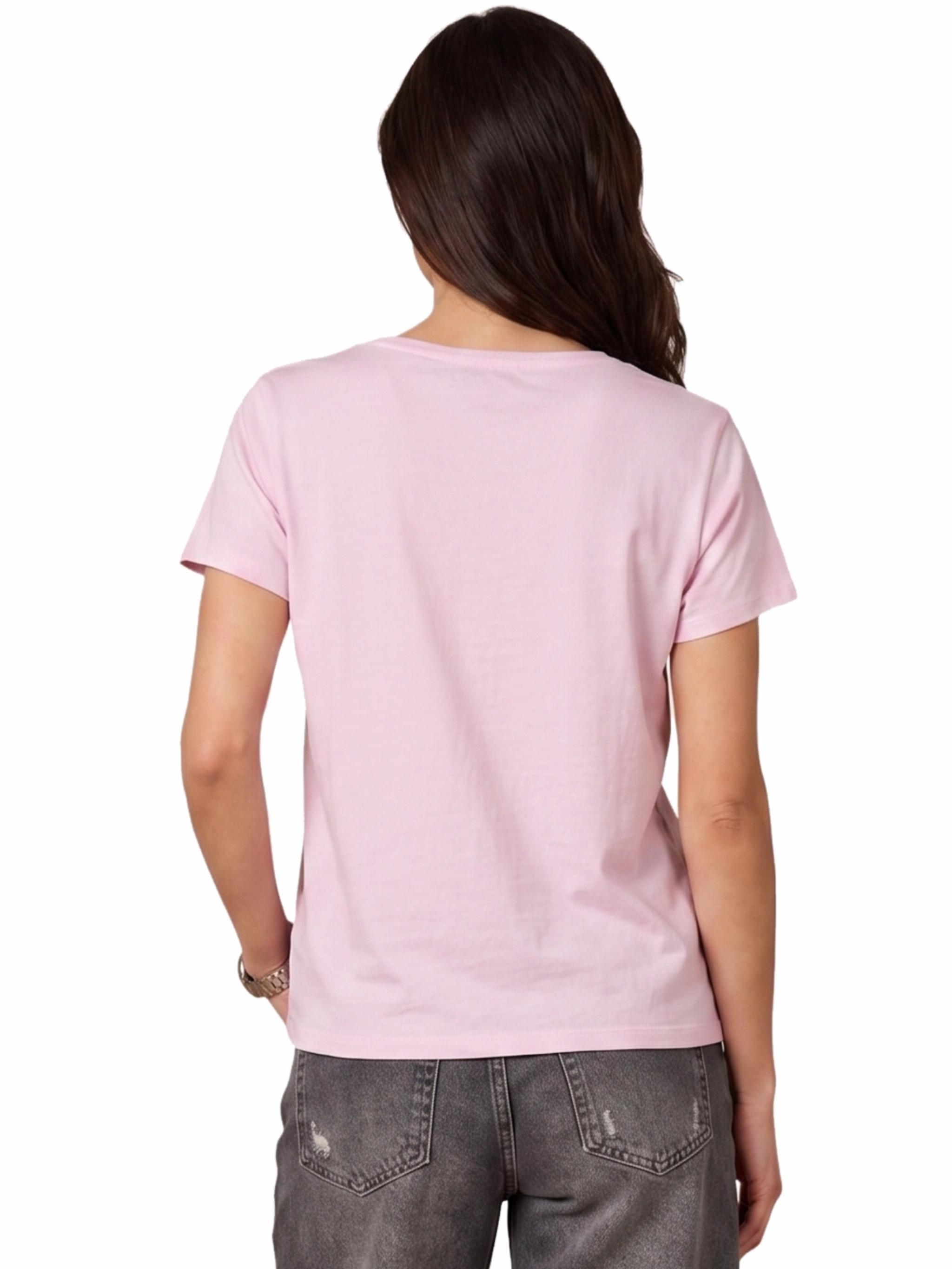 Damen TShirt mit Print Mesch Application aus Organic Cotton - PaulinaC