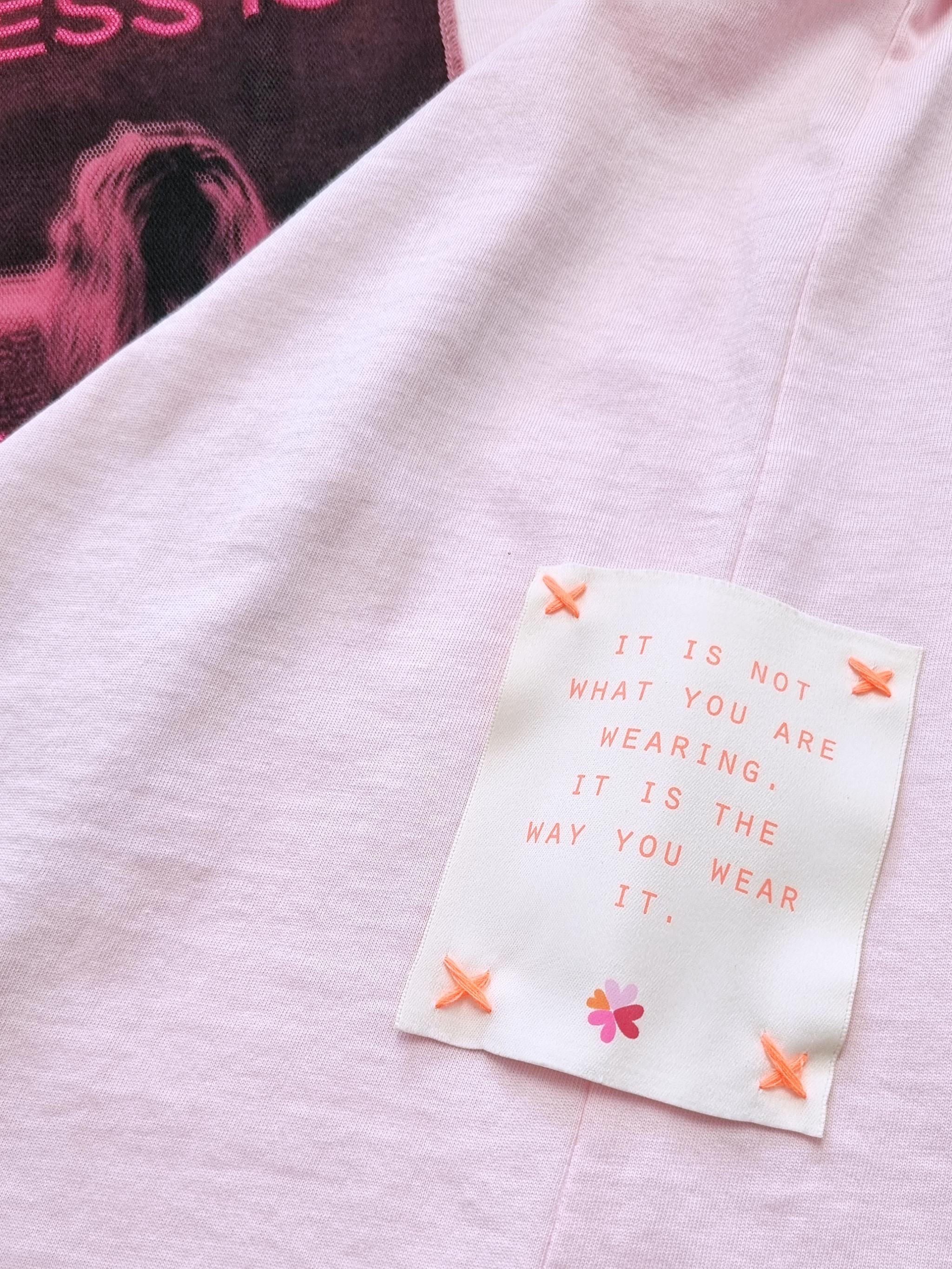Damen TShirt mit Print Mesch Application aus Organic Cotton - PaulinaC