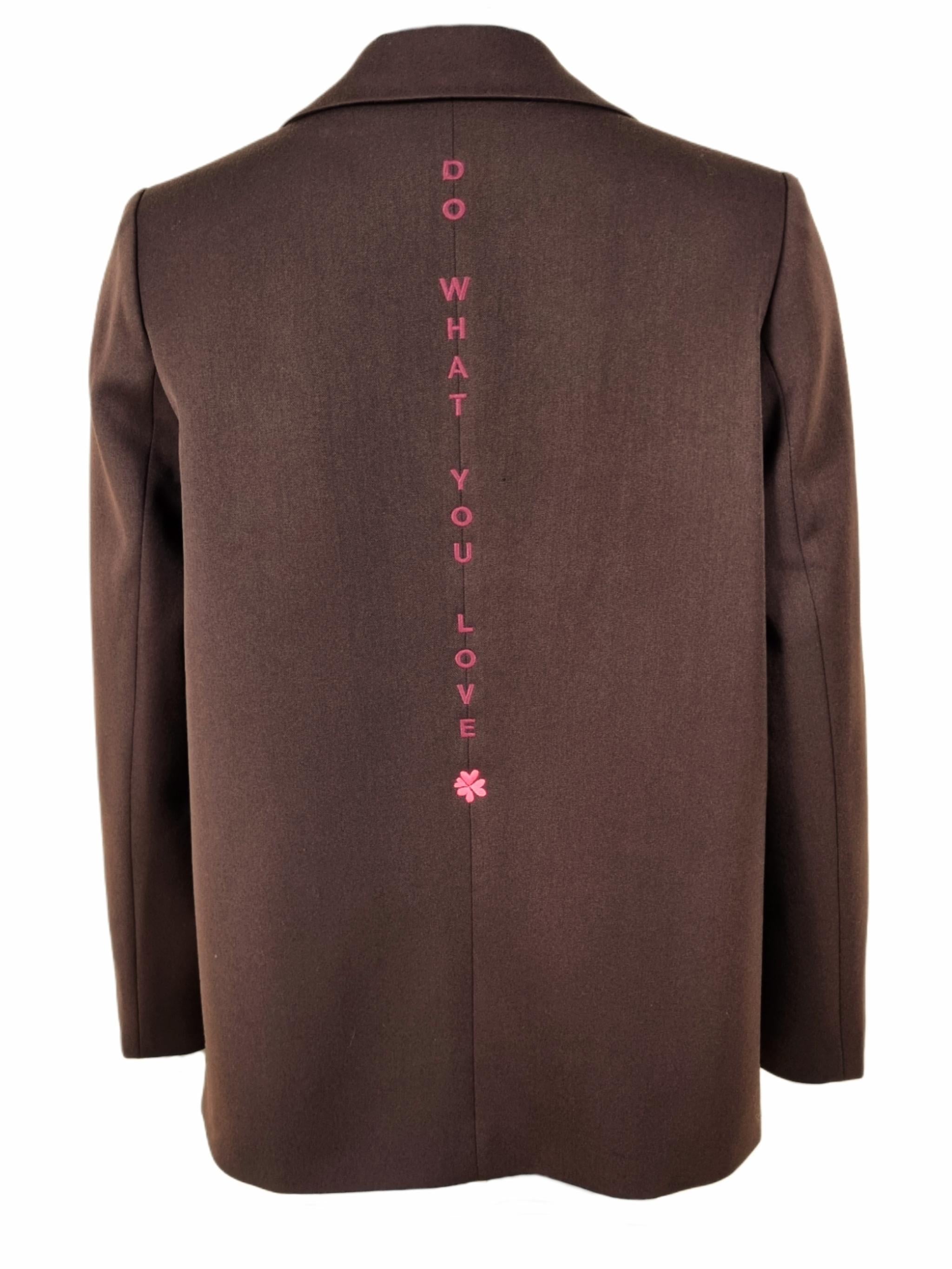 Damen Blazer mit Taschengürtel mit Applikation am Kragen - YunaC